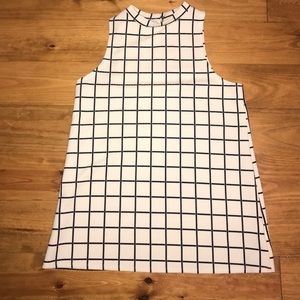Urban Outfitters, black and white checkered tank.